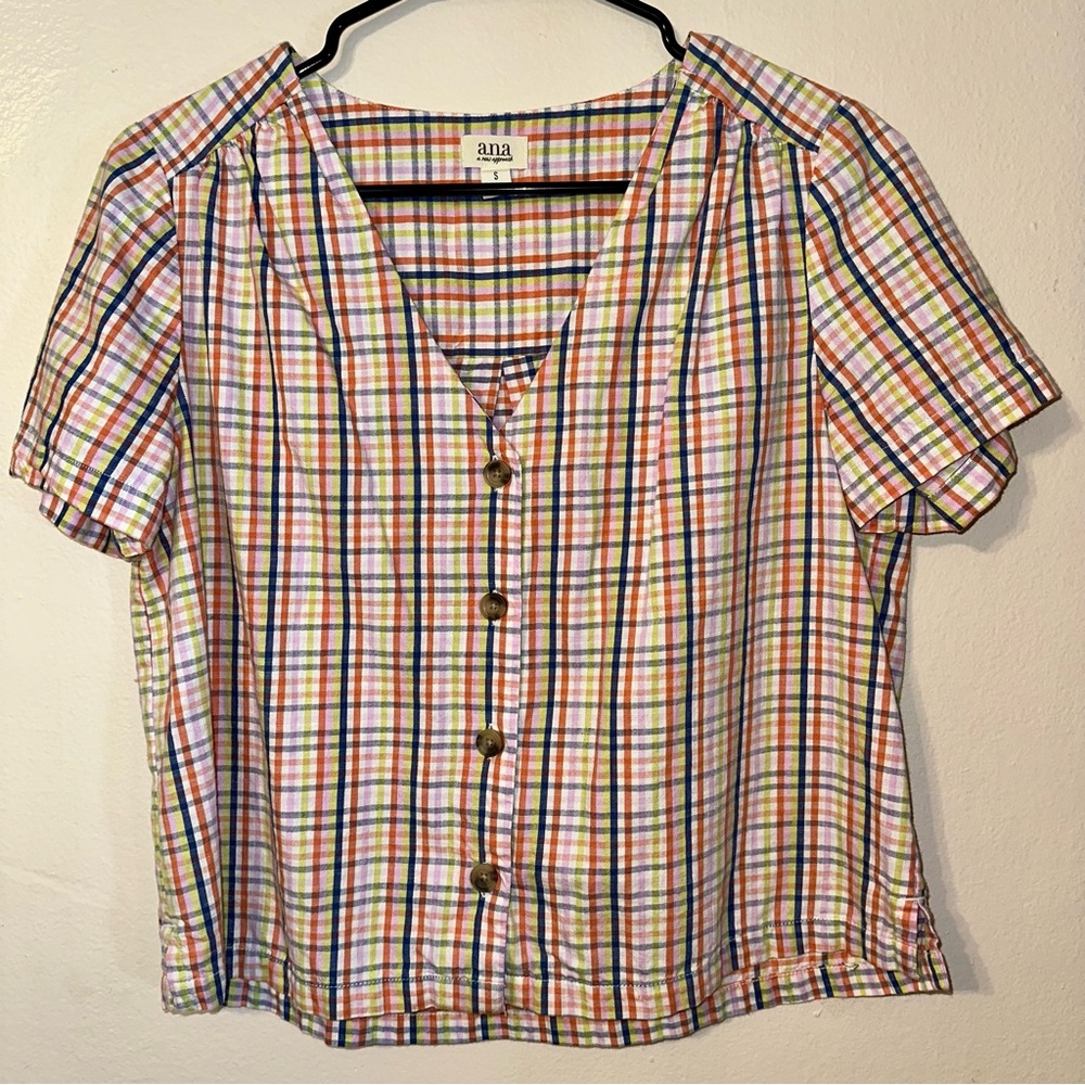 a.n.a Multicolor gingham Button-Down Shirt